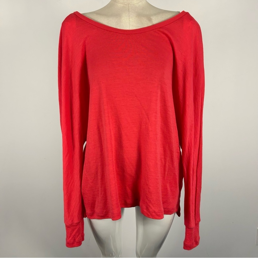 KOOKAI Red Oversized Wool Vintage Aesthetic Slouchy Off-Shoulder Long Sleeve❤️